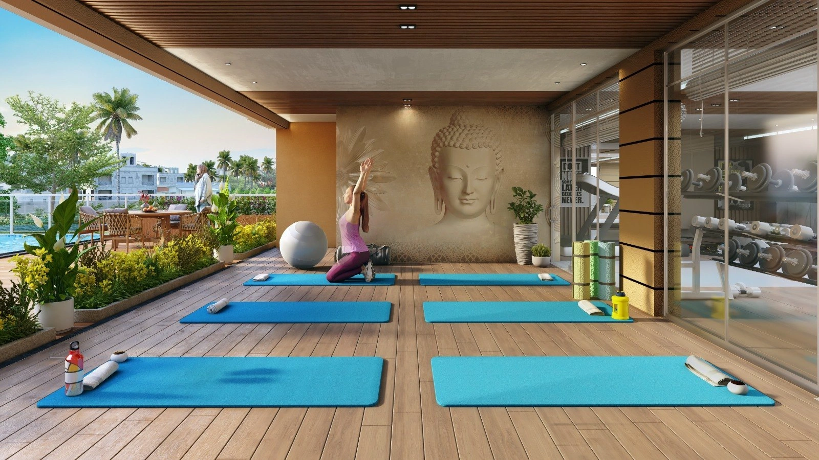 Luxury Floors Serene zone for yoga and meditation