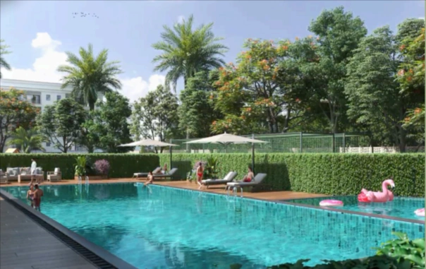 Meffier Luxury pool with lounge chairs